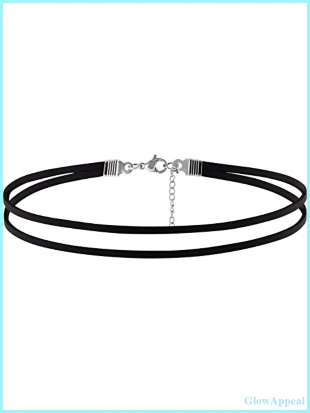 Dainty Layered Choker Necklace Faux Leather Zinc Alloy Vintage Goth Boho